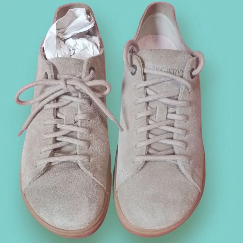 Birkenstock Bend Low  Lace-Up Sneakers Size 37  Color Gray Taupe